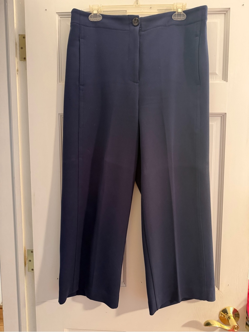 Ann Taylor Navy Wide-Leg Dress Pants